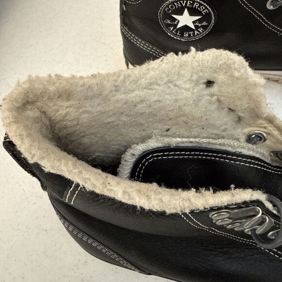 Converse Chuck Taylor City Hiker Black Shearling Hi Top Leather Men’s Size 11 - Picture 10 of 15